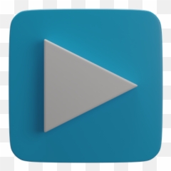 Play Button Icon - Download in Line Style Horizontal png