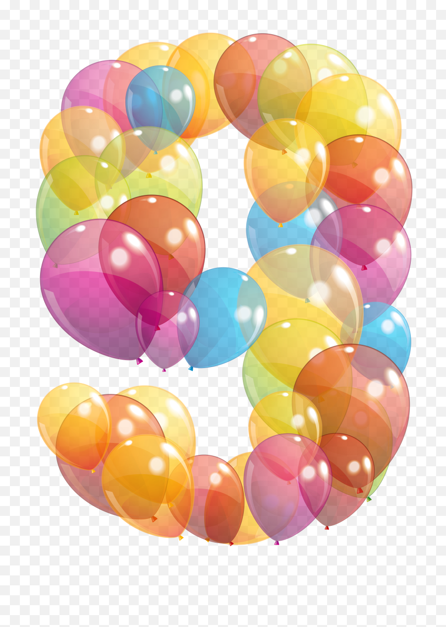 Balloon Png Transparent Background - Transparent Nine Of Toy Balloon,Balloons Png Transparent Background