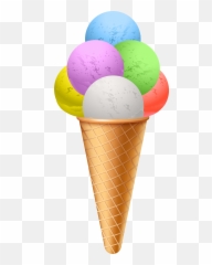 Ice Cream Cone Gelato Pop - Cream Transparent PNG Cone Clipart