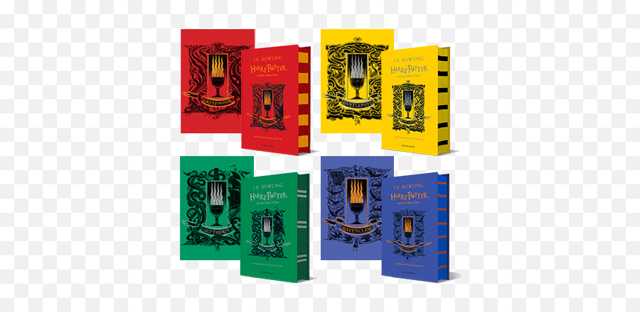 Pre - Order Offer Harry Potter And The Goblet Of Fire U2013 Gryffindor Hufflepuff Slytherin And Ravenclaw Editions 4 House Foiled Prints Harry Potter And The Goblet Of Fire Slytherin Edition Png,Harry Potter Logo Png
