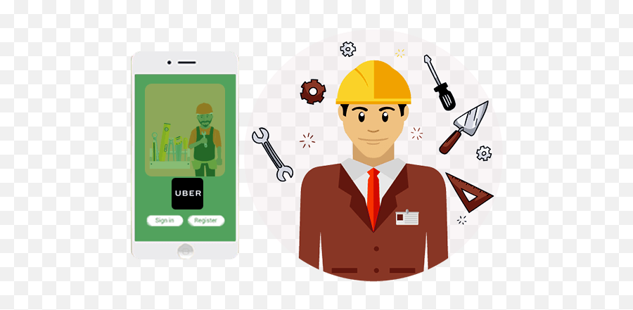 Best Handyman App - Handyman App Like Uber Ais Technolabs Illustration Png,Handyman Png