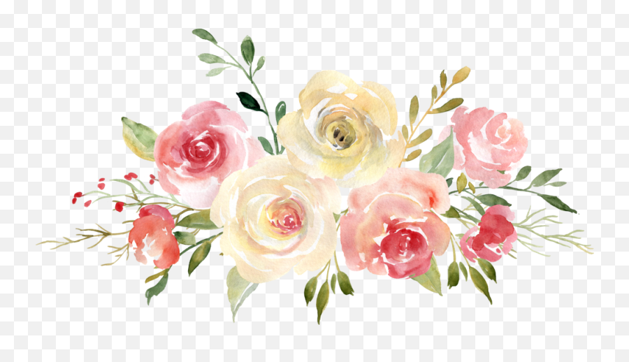 Watercolor Florals - Baby Shower Roses Png,Florals Png