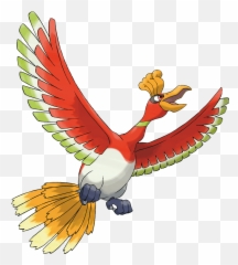 Ho - Oh 250 A Legend Says That Its Body Glows In Seven Legendary Pokemon Ho Oh Png,Moltres Png