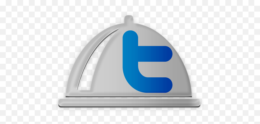 Twitter Silver Platter With Cover Icon Png Clipart Image - Sign,Twitter Logo Clipart