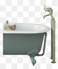 Nickel Finish Standpipes With Flexi For Baths Without Tap Holes - Bathtub png