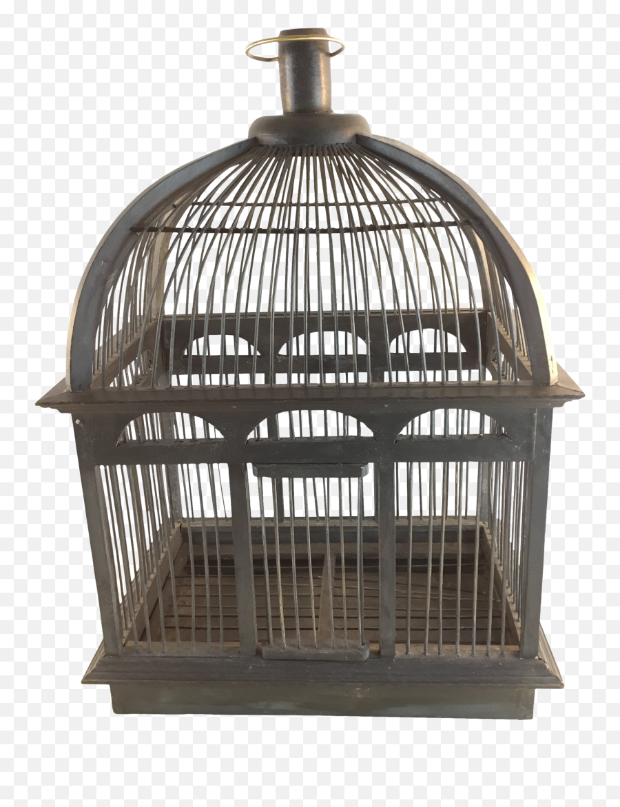 Vintage Blue Wood Bird Cage - Cage Png,Bird Cage Png