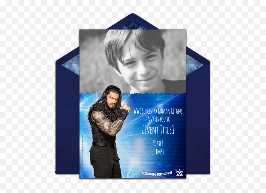 Wwe Roman Reigns Invitations Party Birthday - Roman Reigns Birthday Invitations Png,Wwe Roman Reigns Png