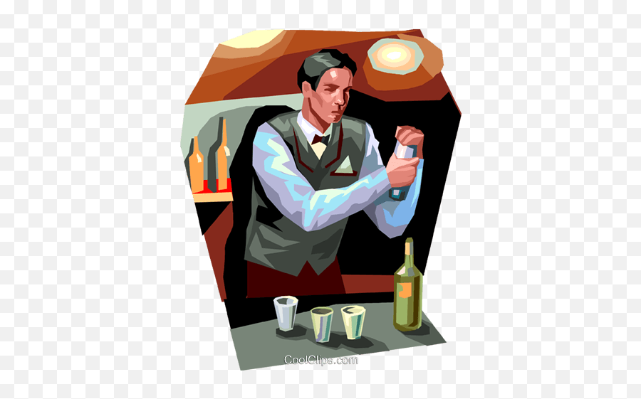 Bartenders Royalty Free Vector Clip Art Illustration - Illustration Png,Bartender Png