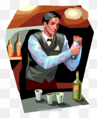 Bartenders Royalty Free Vector Clip Art Illustration - Illustration Png,Bartender Png