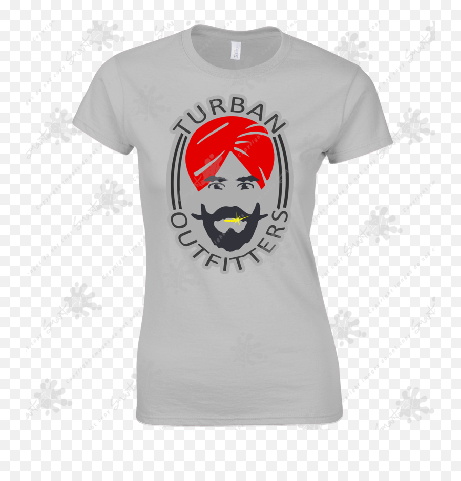 Turban Outfitters Ladies T Shirt Grey - Illustration Png,Turban Transparent