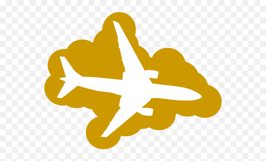 Download Hd Gold Clipart Airplane - Clipart Gold Plane Gold Airplane Clipart Png,Plane Clipart Png