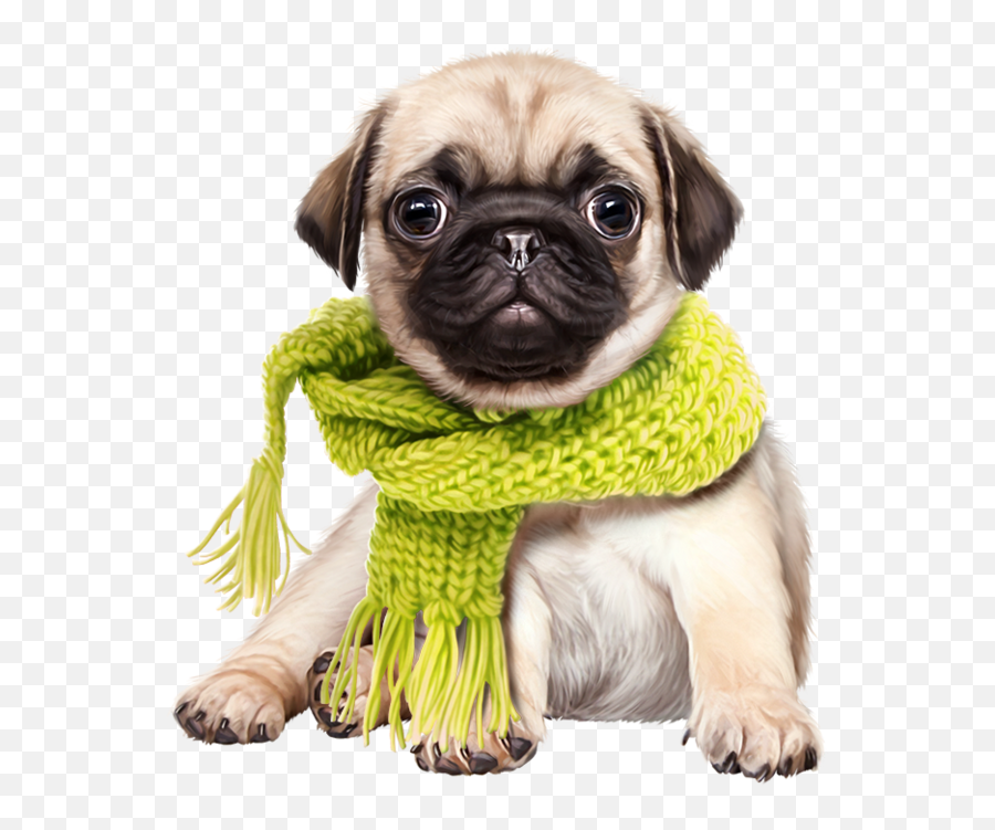 Clipart - Pug Dog Png,Cute Dog Png
