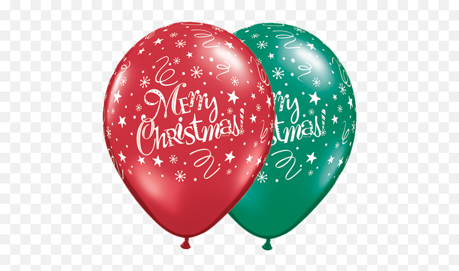 11u0027u0027 Merry Christmas Stars And Swirls Latex X 25 - Red Christmas Balloons Png,Christmas Stars Png