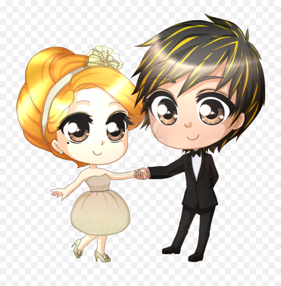 Invitation Clipart Card Picture 1419105 - Animated Cute Couple Wedding Png,Anime Couple Png