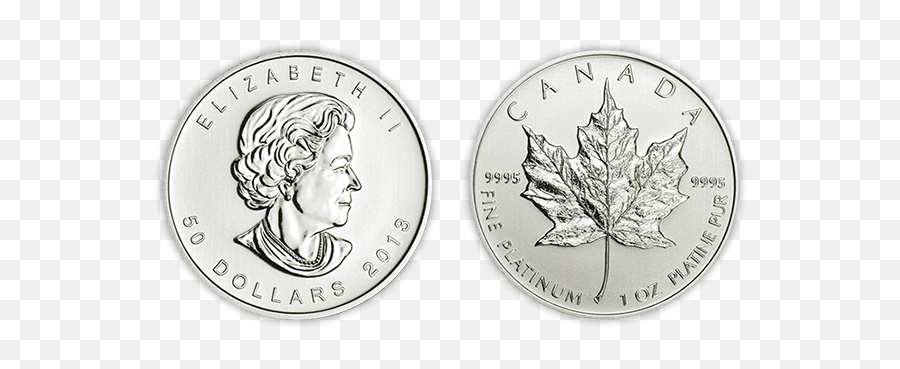 Download Hd Platinum Canadian Maple Leafs - Canadian Platinum Coins Singapore Png,Canadian Leaf Png