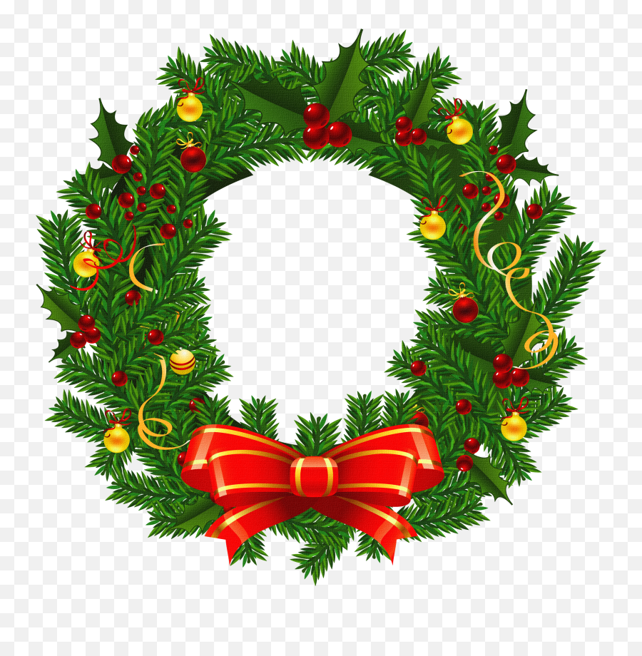 Clipart Of Artificial Gg And Endless - Corona De Navidad Christmas Wreath Xmas Png,Arbol De Navidad Png