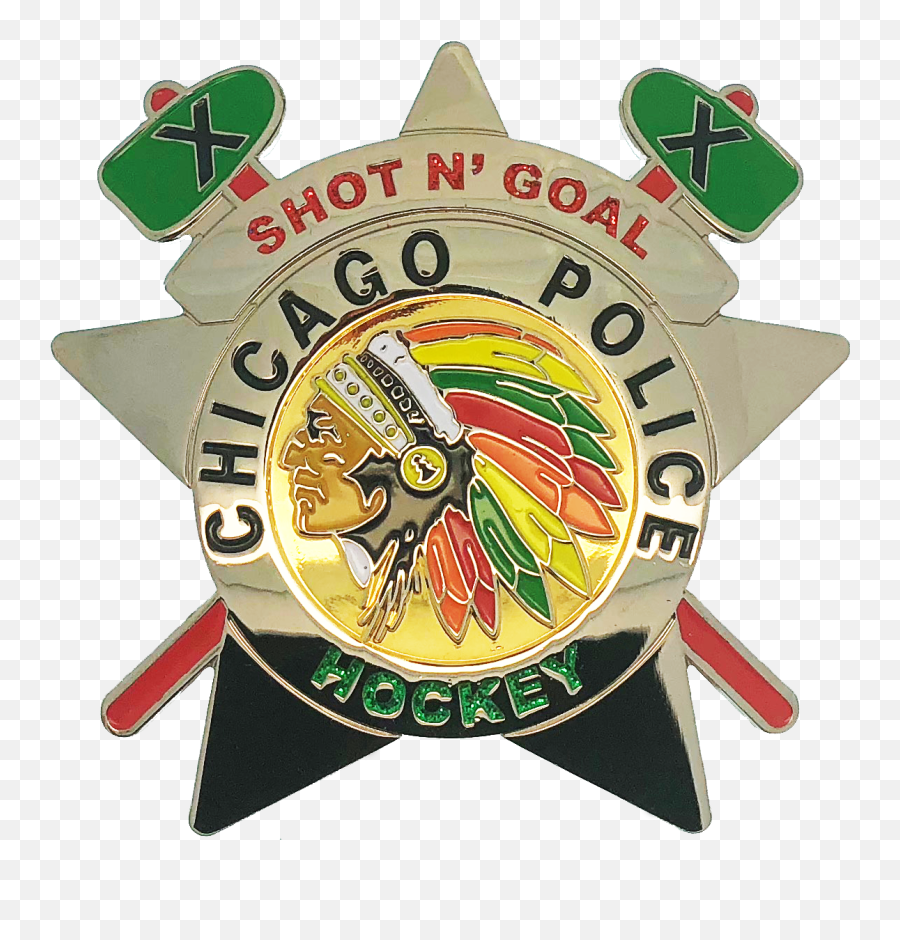 Chicago Police Star Badge Hockey - Badge Png,Chicago Blackhawks Logo Png