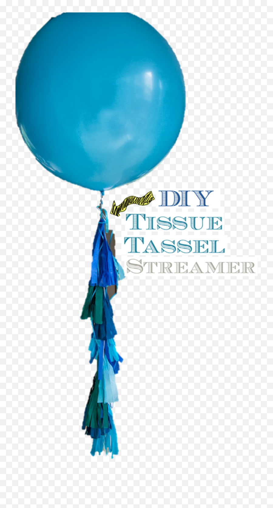I Made This Fun And Easy Tissue Tassel Streamer For The - Blue Balloon Tassel Png,Tassel Png