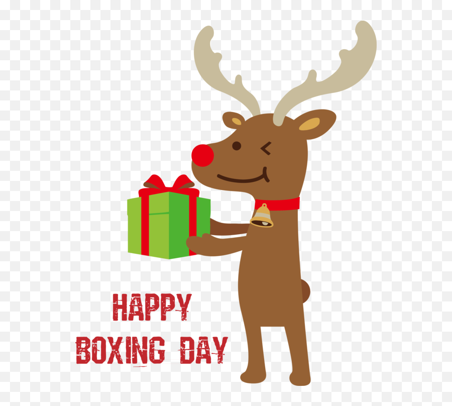Boxing Day Reindeer Deer Moose For - Boxing Day Clipart Png,Moose Transparent