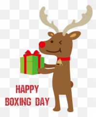 Boxing Day Reindeer Deer Moose For - Clipart png