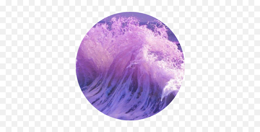 Wave Splash Crest Sticker By Maddz Egerton - Aesthetic Purple Circle Png,Wave Splash Png