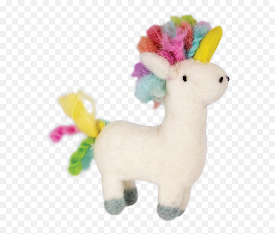 Dzi Handmade Rainbow Unicorn Ornament - Soft Png,Rainbow Unicorn Png