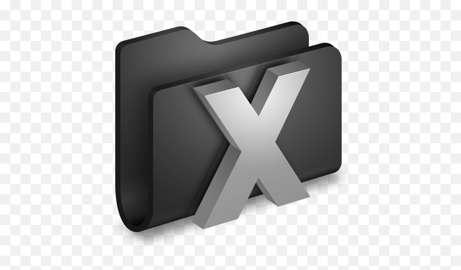 3d Black Folder X Icon Png Clipart