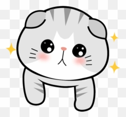 Kawaii Face Png - Cat