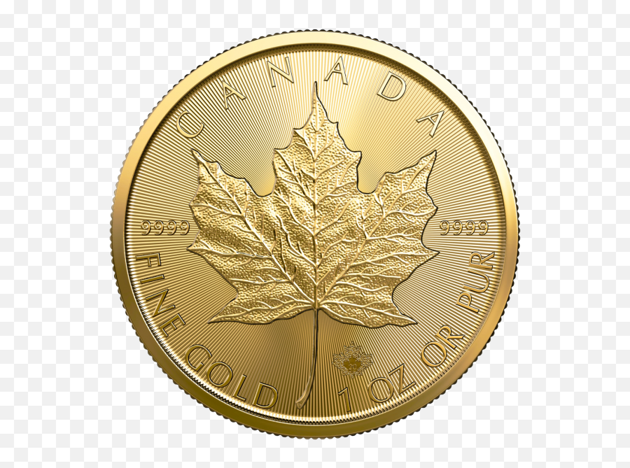 1 Oz Gold Maple Leaf 2020 - Canadian Silver Maple Leaf Png,Canada Maple Leaf Png