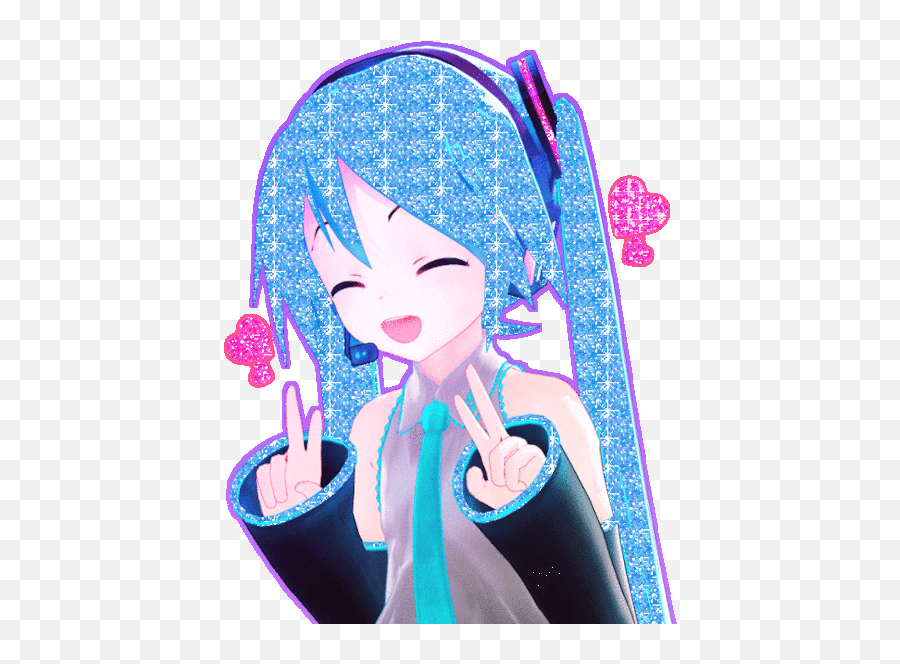 Pin - Miku Glitter Gif Png,Gumi Icon