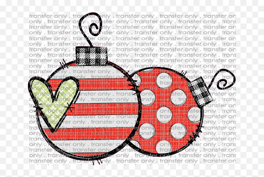 Siser Chr 281 Double Christmas Ball Red Stripe Green Plaid - Drawing Png,Red Stripe Png