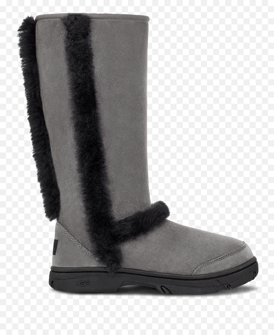 Ugg Sunburst Tall For Women Exposed Sheepskin Boots - Black And Gray Uggs Png,Icon Super Duty 3 Boot