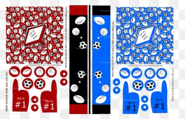 Doll Poncho Scarf And Foam Finger Sports Red Blue Wallpaper - Circle Png,Foam Finger Png