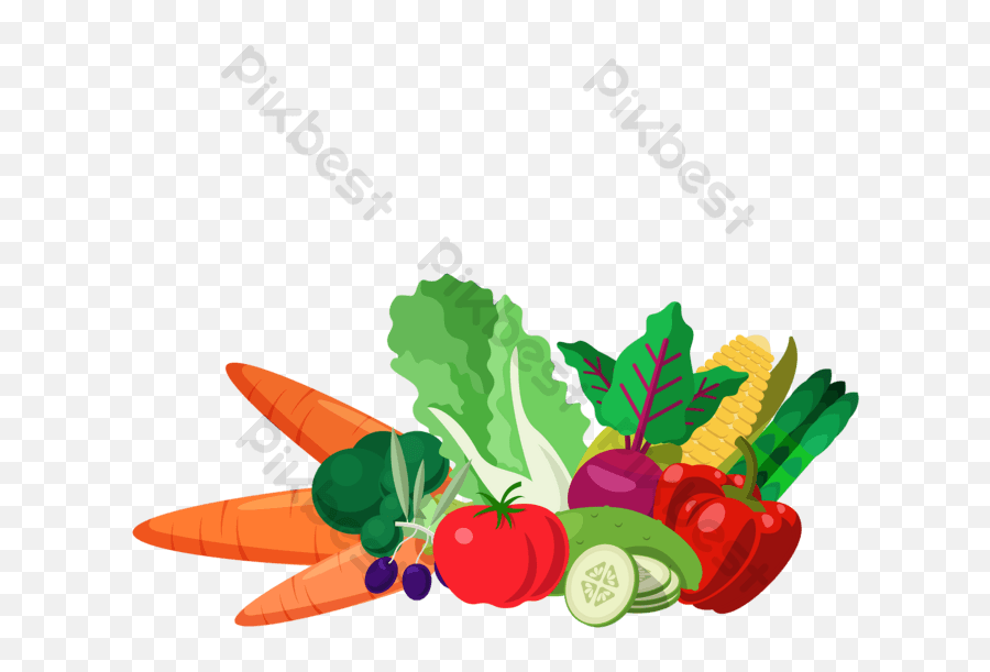 Small Fresh Fruit And Vegetable Elements Png Images Ai Food Icon