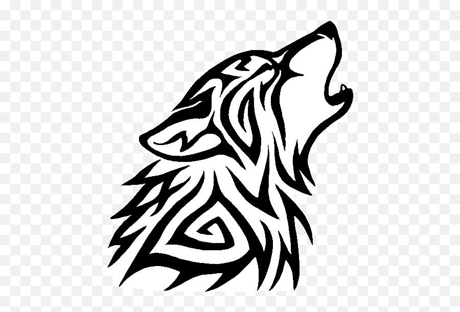Tribal Wolf Png Free - Tattoo Tribal Wolf Head,Wolf Png