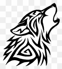 Tribal Wolf Png Free - Tattoo Head