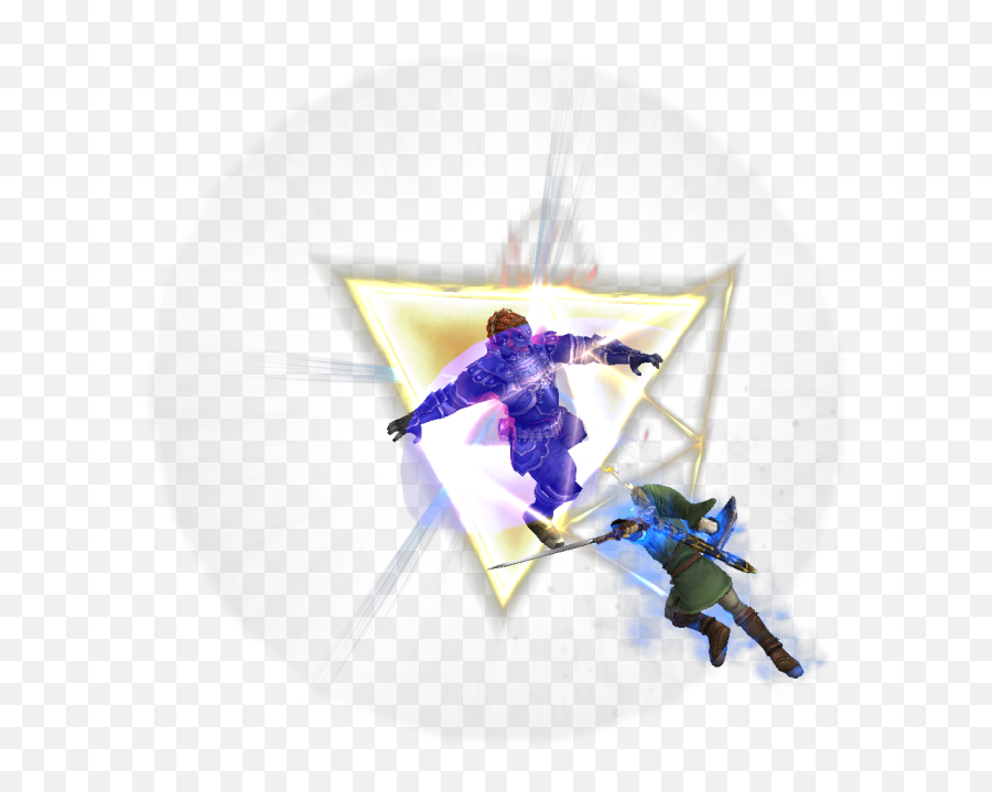 Wii - Super Smash Bros Brawl Triforce Slash Link Trophy Super Smash Bros Brawl Trophies Png,Triforce Png