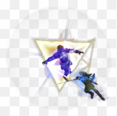 Wii - Super Smash Bros Brawl Triforce Slash Link Trophy Super Smash Bros Brawl Trophies Png,Triforce Png