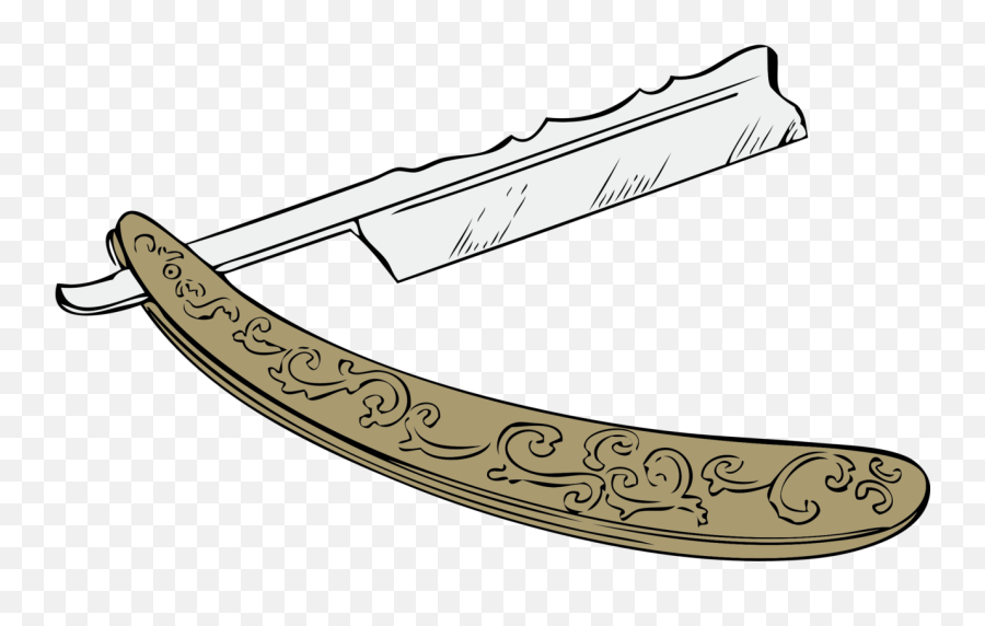 Lineanglestraight Razor Png Clipart - Royalty Free Svg Png Straight Razor Clipart,Razor Png