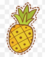 Pineapple Sticker Design - Cartoon Dry Pineapple Png,Piña Png