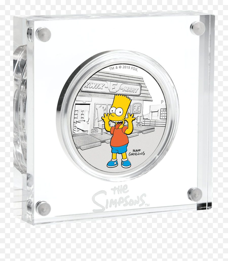 2019 1 The Simpsons Bart 1oz Silver Proof Coin - Coins Guy Bart Simpson Png,Simpsons Transparent