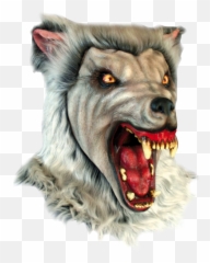 Werewolf Deluxe Horror Wolf Mask - Halloween Werewolf Mask Png,Werewolf Transparent