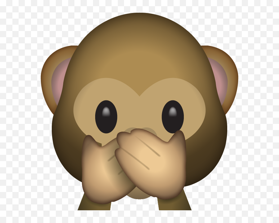 Download Speak No Evil Monkey Emoji - Speak No Evil Monkey Emoji Png,No Emoji Png