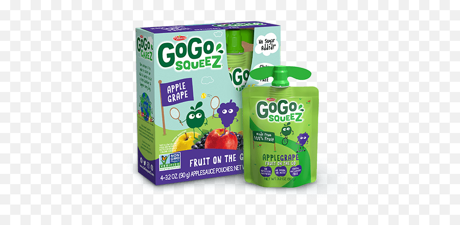 Gogo Squeez Applegrape - Squeezable Grape Applesauce 100 Apple Cinnamon Go Go Squeeze Png,Grape Png