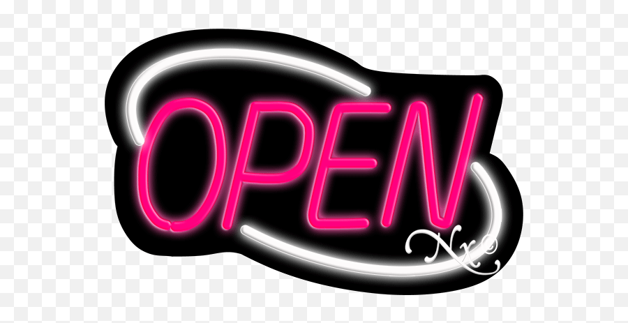 Pink Neon Open Sign - Neon Open Sign Transparent Gif Png,Open Sign Png