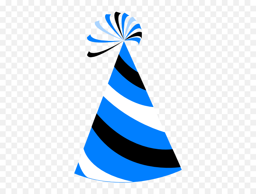 Funky Party Hat2 Clip Art - Blue Party Hat Png,Birthday Hat Png Transparent