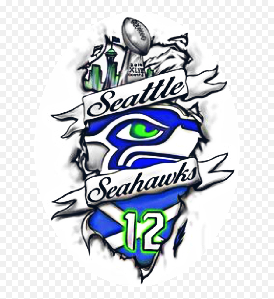 Largest Collection Of Free - Cool Seahawks Clipart Png,Seahawk Logo Image