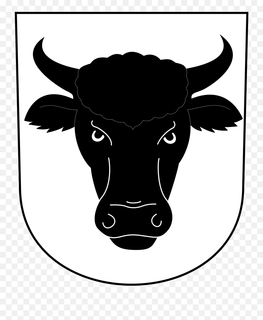 Cow Bull Horns Wipp Urdorf Coat Of Arms Svg Vector - Bull Head Coat Of Arms Png,Bull Horns Png