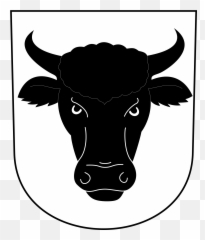 Cow Bull Horns Wipp Urdorf Coat Of Arms Svg Vector - Bull Head Coat Of Arms Png,Bull Horns Png