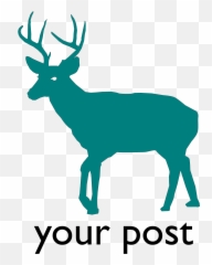 The Teal Deer Ninth Circle Design - Transparent Silhouette png